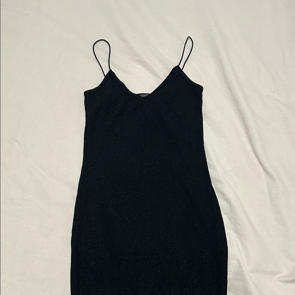 Olivia Rae Black Sparkle Slip Mini Dress